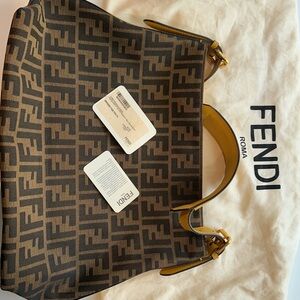 Fendi Brown and Tan Shoulder Bag